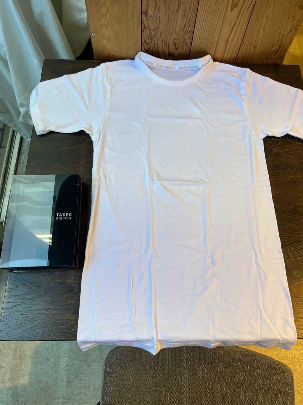 かずさんの「TAKEO KIKUCHI｜【MADE IN　JAPAN】ベーシック　半袖クルーネック Tシャツ」を使ったコーディネート