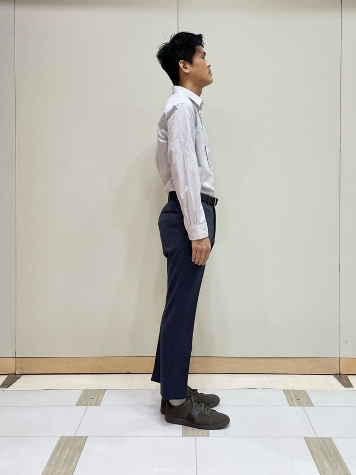 TAKE✳︎さんの「TAKEO KIKUCHI｜【Sサイズ～】メランジ ストレッチ ジャージー スラックス」を使ったコーディネート