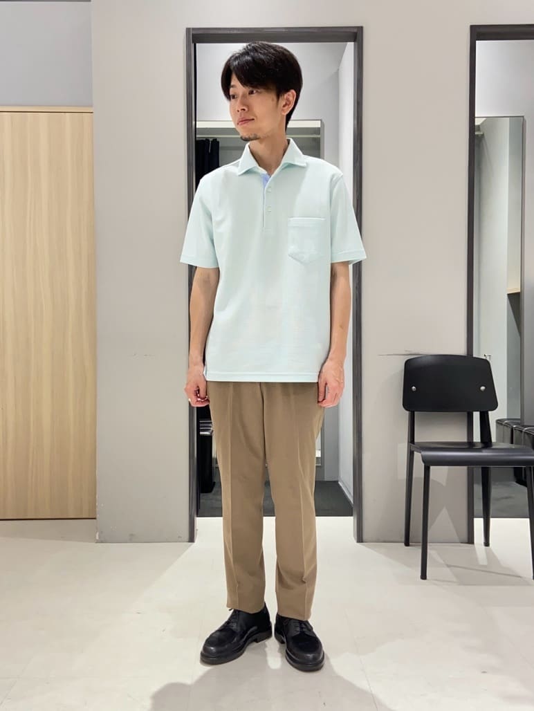 わいずみさんの「TAKEO KIKUCHI｜【抗菌防臭／9色5サイズ展開】ハニカムメランジ ポロシャツ」を使ったコーディネート