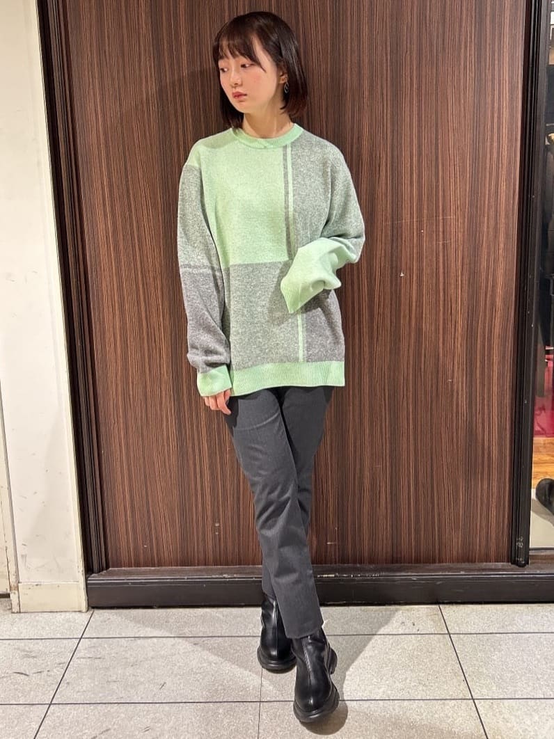 さやさんの「TAKEO KIKUCHI｜【全7サイズ&times;8色展開！】トップマルチヘリンボン パンツ」を使ったコーディネート