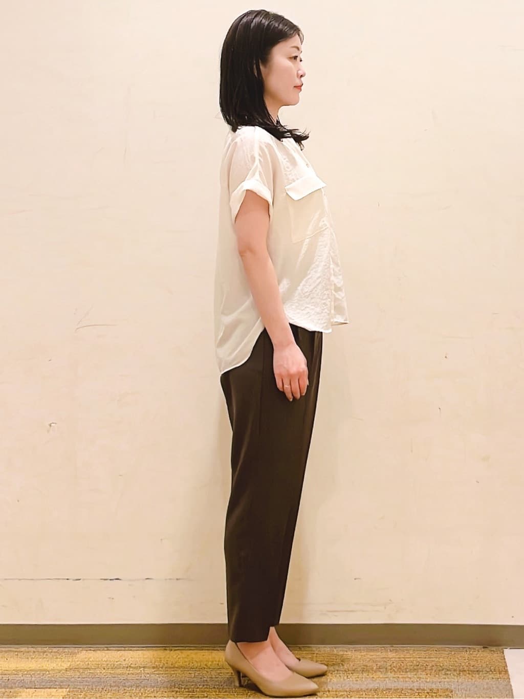カオハルさんの「index｜【抗菌防臭加工/7cmヒール】ベーシックパンプス/通勤対応」を使ったコーディネート