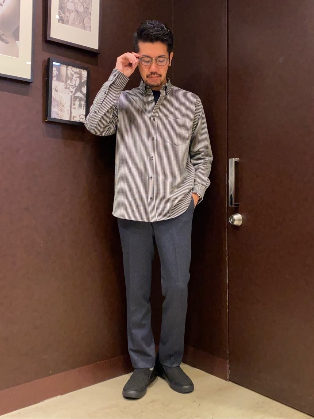 shuheiさんの「TAKEO KIKUCHI｜【抗菌防臭/シーズンレス】シアサッカー ジャージシャツ」を使ったコーディネート