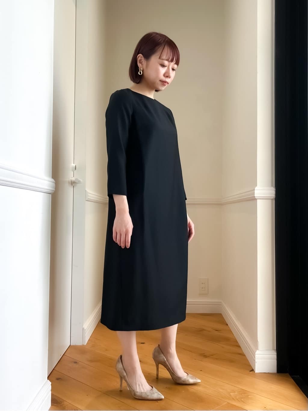 HOMMAさんの「DRESSTERIOR｜【セットアップ可】ブラックフォーマルワンピース」を使ったコーディネート