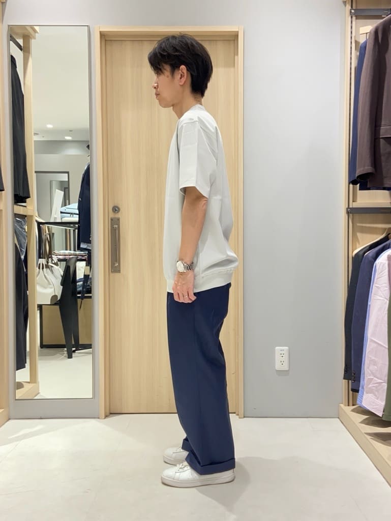 わいずみさんの「TAKEO KIKUCHI｜【抗菌防臭／5サイズ展開】ハイゲージポンチ Tシャツ」を使ったコーディネート