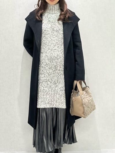 Miwaさんの「UNTITLED｜【日本製／2WAY衿】スタンドカラー ロングコート」を使ったコーディネート