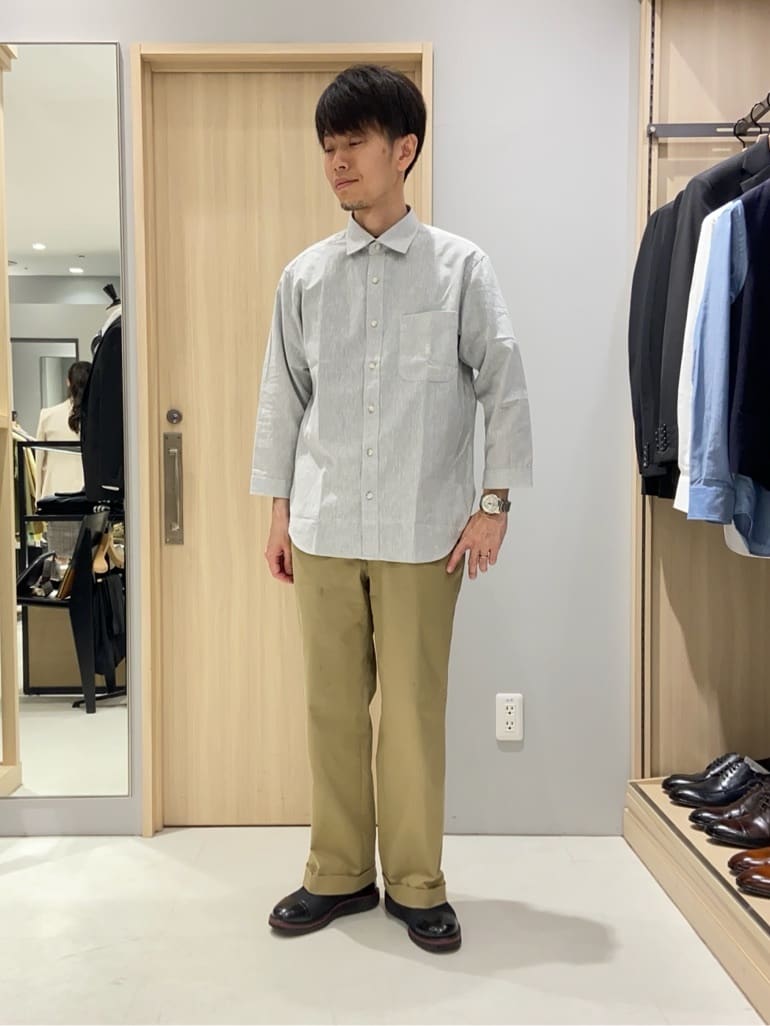 わいずみさんの「TAKEO KIKUCHI｜【尾州織】リネンブレンド メッシュ ジャケット」を使ったコーディネート