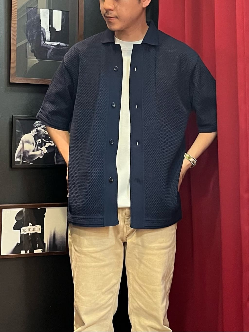 KUROさんの「TAKEO KIKUCHI｜【抗菌防臭／5サイズ展開】ハイゲージポンチ Tシャツ」を使ったコーディネート