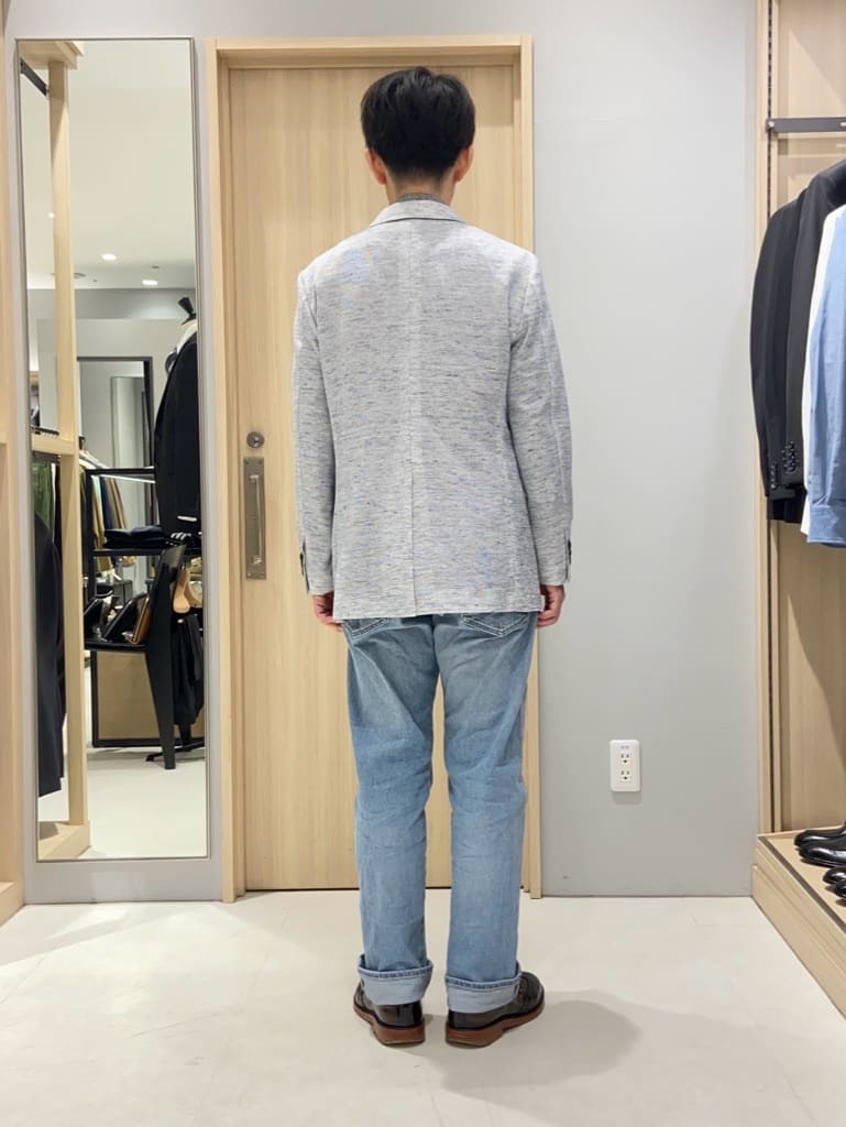 わいずみさんの「TAKEO KIKUCHI｜【尾州織】リネンブレンド メッシュ ジャケット」を使ったコーディネート