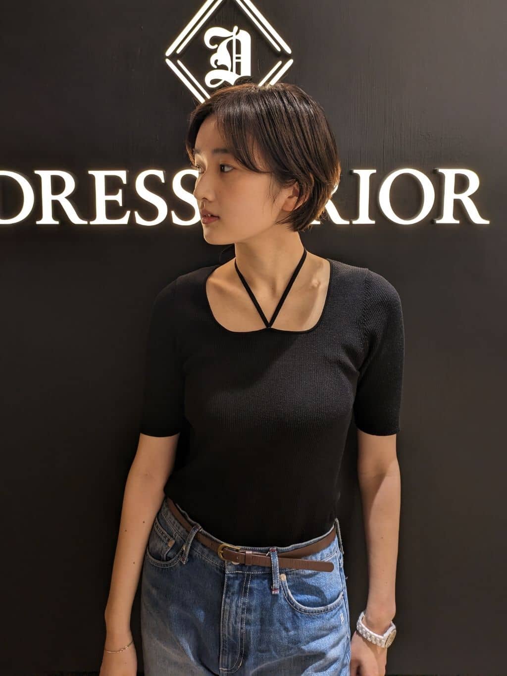 saoriさんの「DRESSTERIOR｜【ウォッシャブル】テーパードコンフォートデニム」を使ったコーディネート