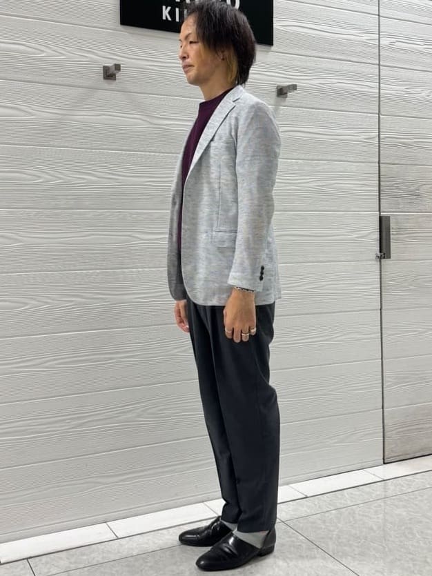 井出恭輔さんの「TAKEO KIKUCHI｜【尾州織】リネンブレンド メッシュ ジャケット」を使ったコーディネート