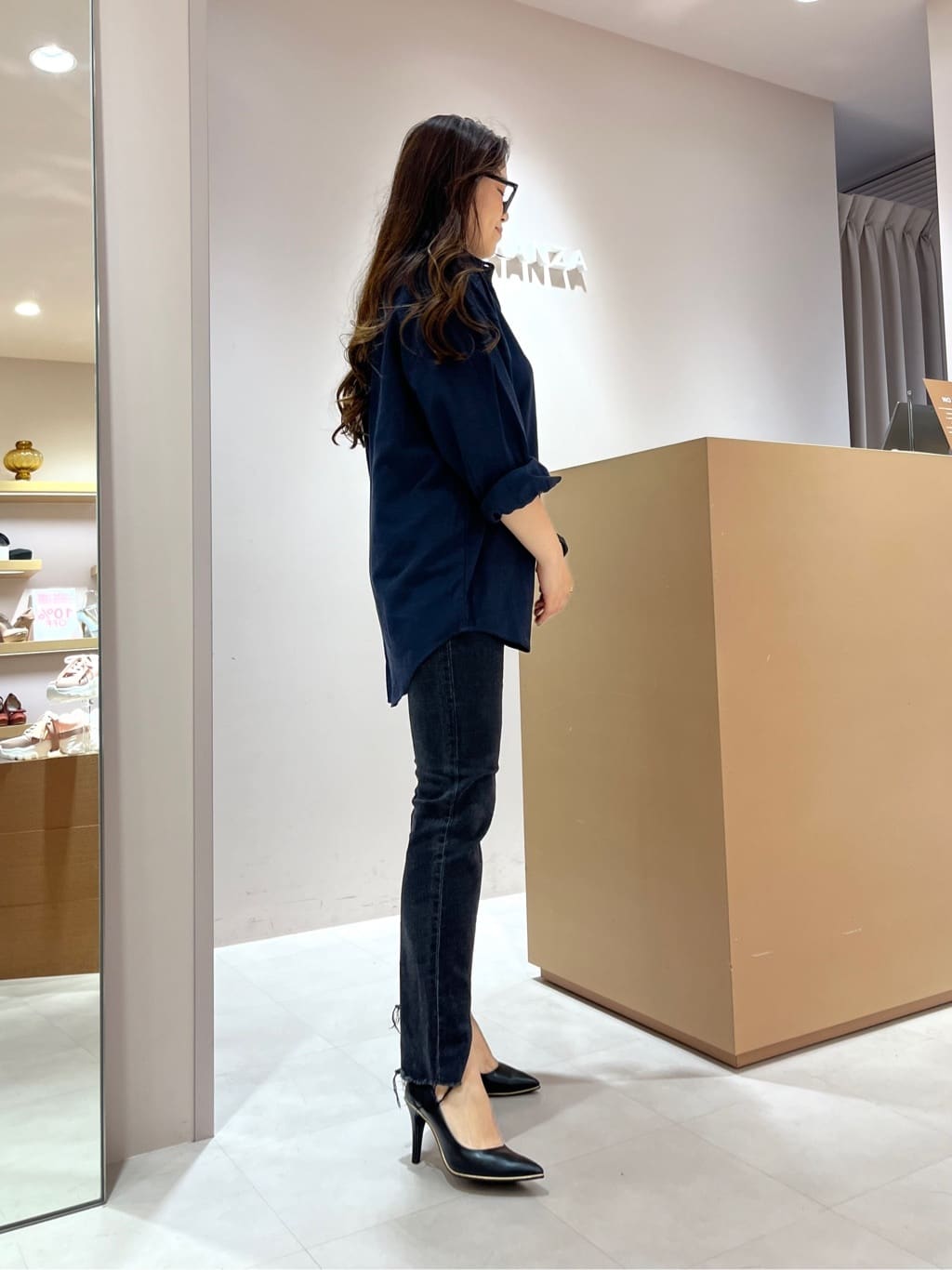 aya.oさんの「ESPERANZA｜【レイン対応/12時間パンプス】約8.5cm　歩きやすくて疲れにくい」を使ったコーディネート