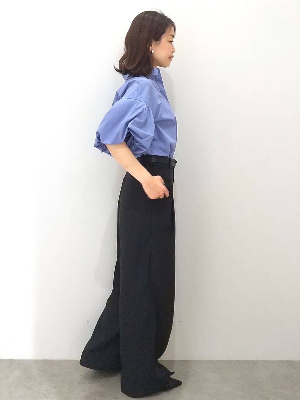 Matsuさんの「OPAQUE.CLIP｜スクエアバックルワイドベルト」を使ったコーディネート
