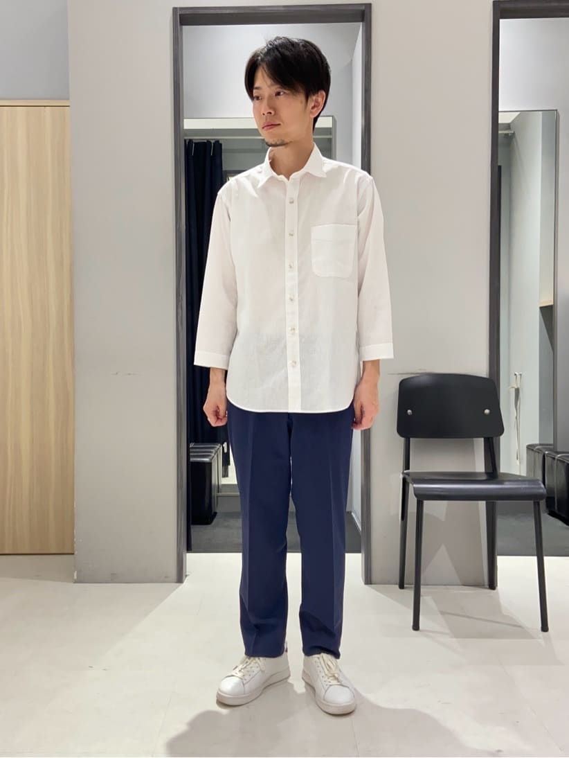 わいずみさんの「TAKEO KIKUCHI｜【尾州織】リネンブレンド メッシュ ジャケット」を使ったコーディネート
