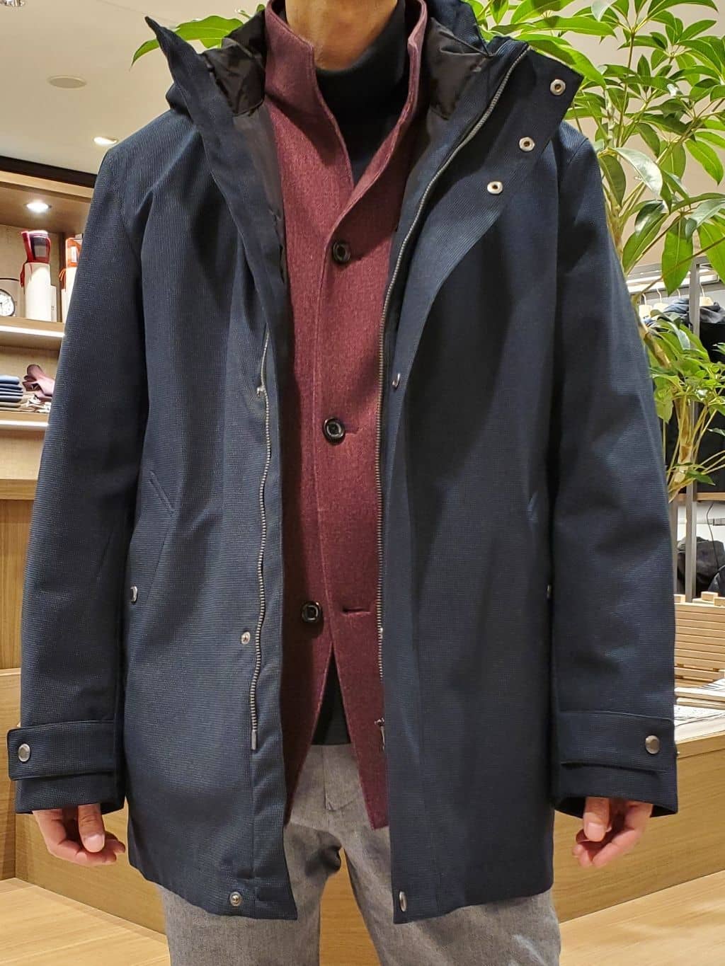 ishidaさんの「TAKEO KIKUCHI｜【DOWN FABRIC】ダウンファブリック スタンドカラーブルゾン」を使ったコーディネート