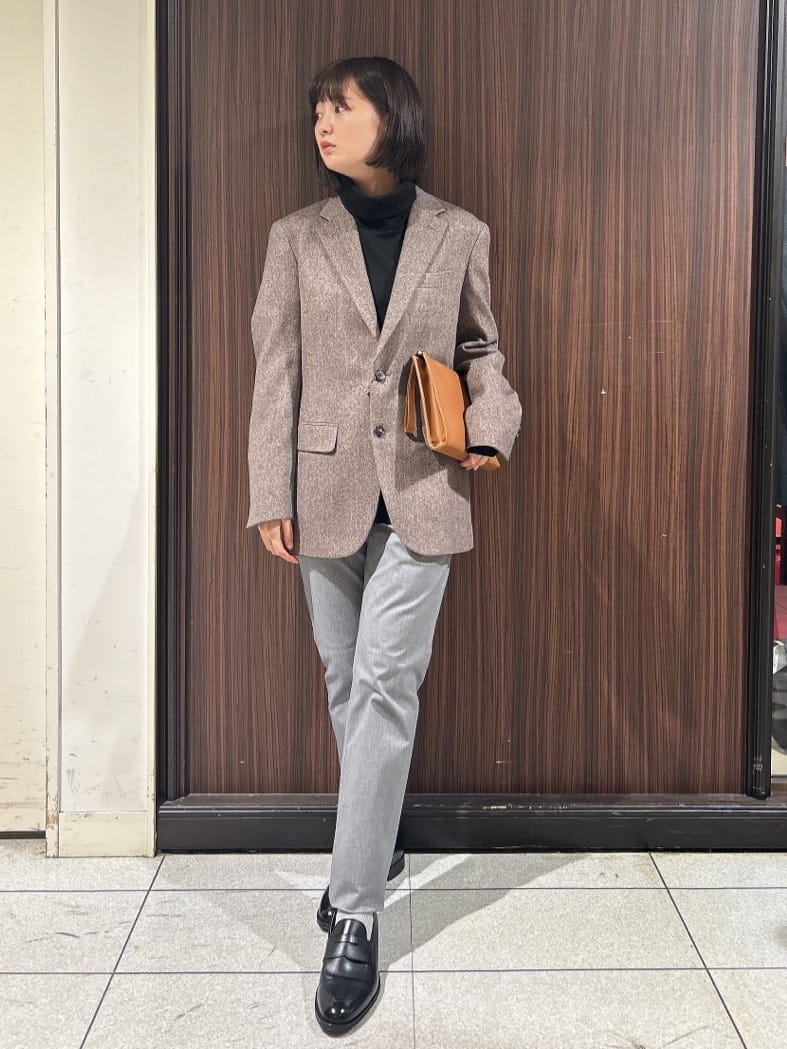 さやさんの「TAKEO KIKUCHI｜【全7サイズ&times;8色展開！】トップマルチヘリンボン パンツ」を使ったコーディネート
