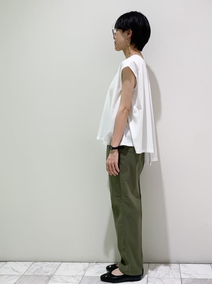 JIMAさんの「OPAQUE.CLIP｜ストレッチベイカーパンツ／オーガニックコットン混【洗濯機洗い可／ストレッチ】」を使ったコーディネート