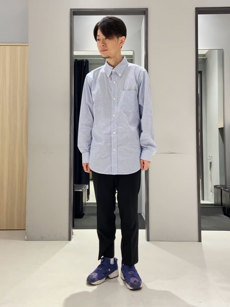 わいずみさんの「TAKEO KIKUCHI｜【Three by Three】シャイニーシャークピンヘッド ベスト / 3ピース対応」を使ったコーディネート