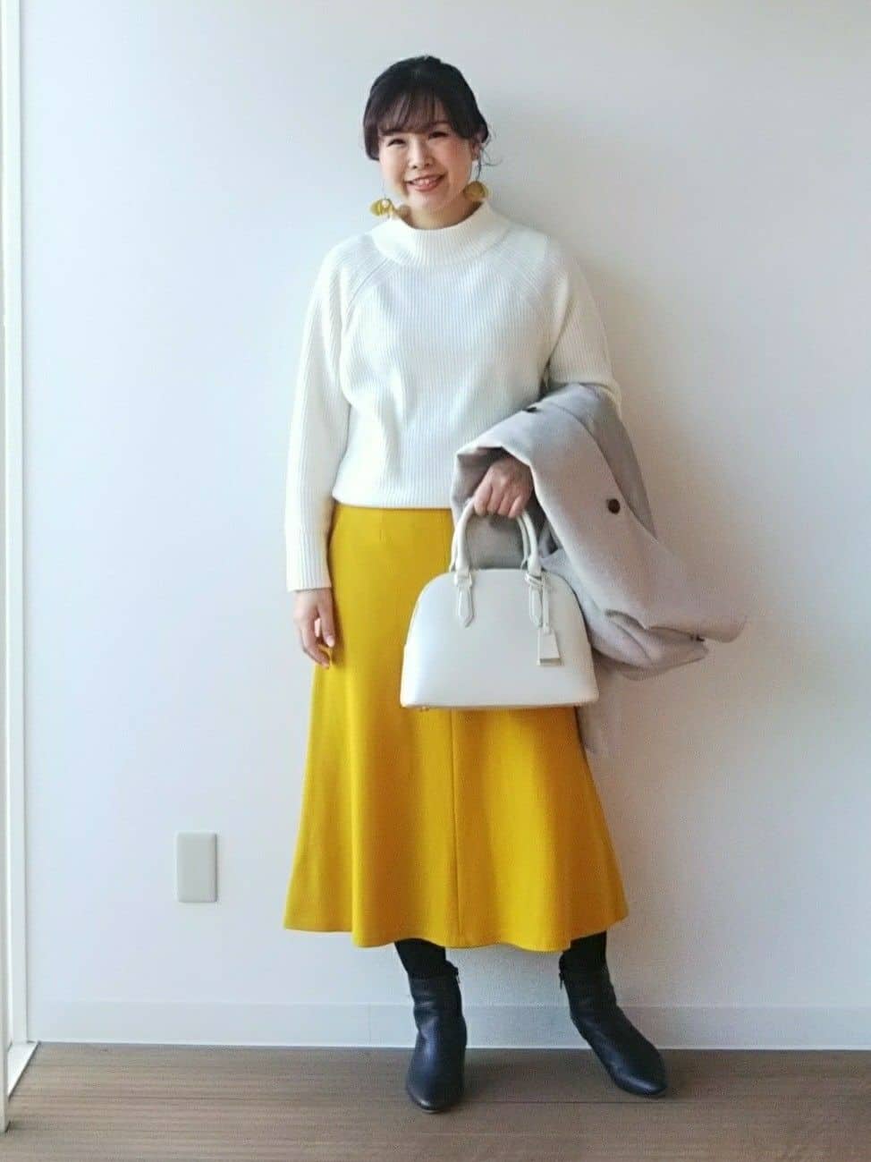 なみきさんの「UNTITLED｜【日本製／2WAY衿】スタンドカラー ロングコート」を使ったコーディネート