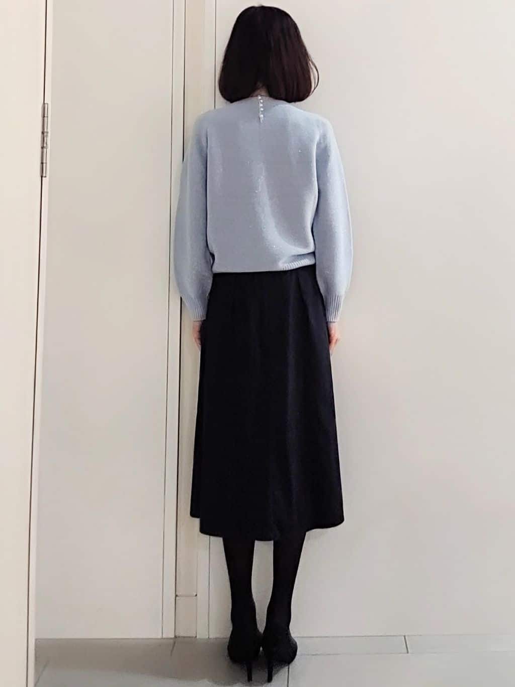 tocoさんの「COUP DE CHANCE｜【日本製】ロングフェイクパールネックレス3」を使ったコーディネート