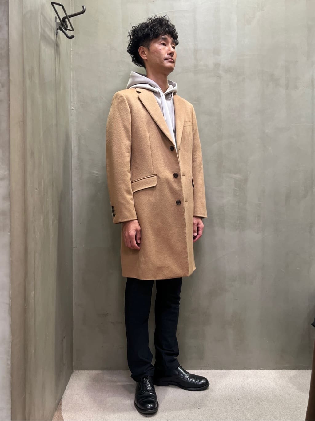 mutoさんの「TAKEO KIKUCHI｜ウールカシミヤブレンド チェスターコート」を使ったコーディネート