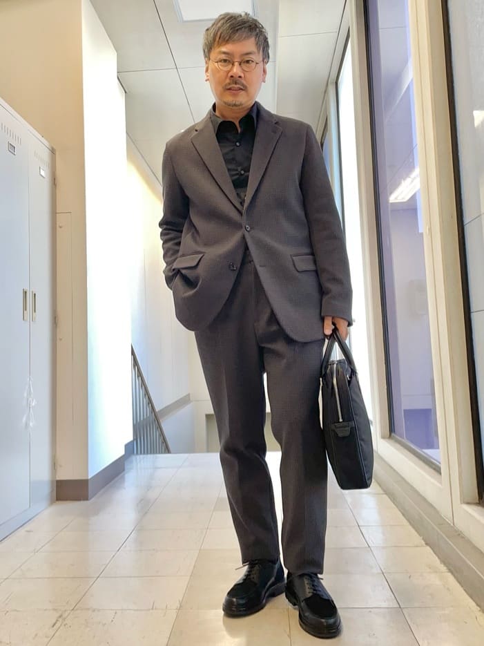MAKOTO AIさんの「TAKEO KIKUCHI｜【抗菌防臭】クロスウィーブ ジャケット」を使ったコーディネート
