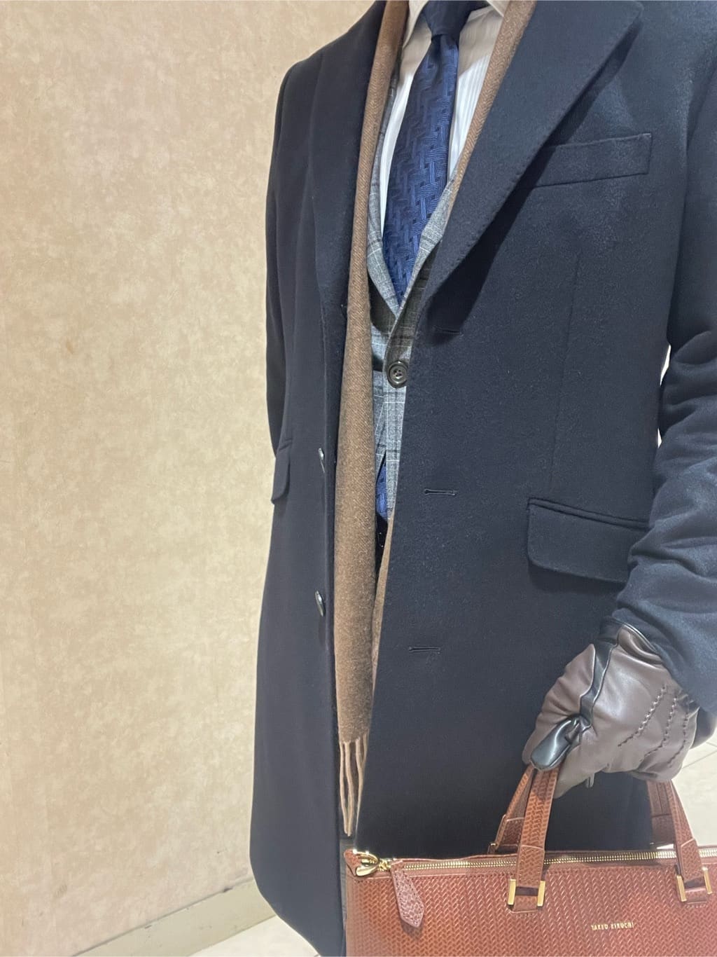 Suehiroさんの「TAKEO KIKUCHI｜ウールカシミヤブレンド チェスターコート」を使ったコーディネート