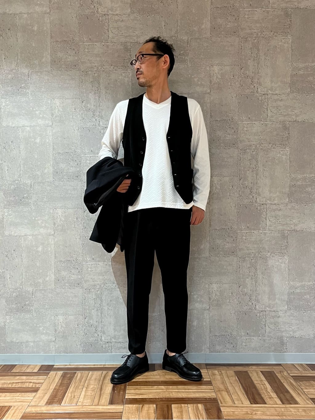 セッキーさんの「TAKEO KIKUCHI｜【抗菌防臭】クロスウィーブ ジャケット」を使ったコーディネート