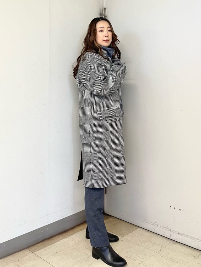 iwさんの「TAKEO KIKUCHI｜【Sサイズ～】メランジ ストレッチ ジャージー スラックス」を使ったコーディネート