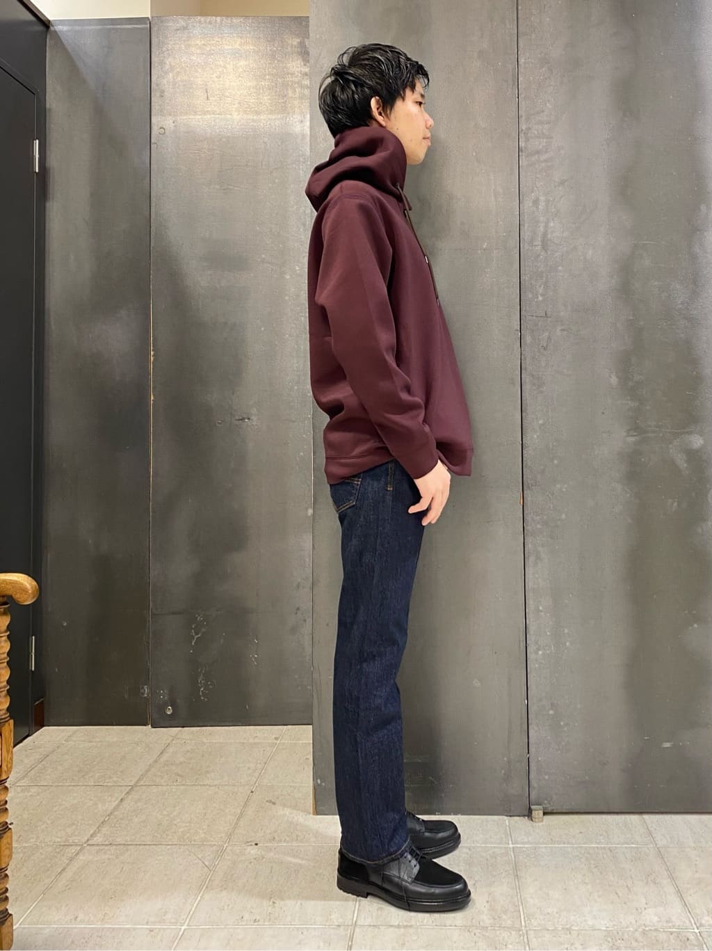 shoumaさんの「TAKEO KIKUCHI｜【Sサイズ～】エアダン プルオーバー パーカ」を使ったコーディネート