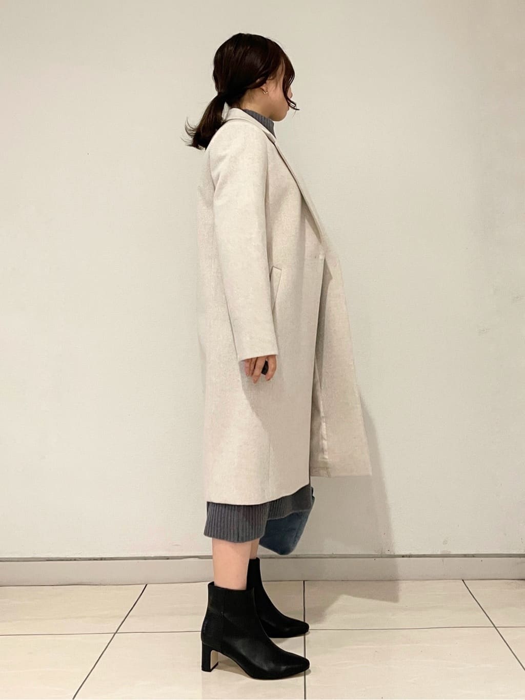 kahoさんの「INDIVI｜【定番人気！/名品コート/日本製】ウール100%チェスターコート」を使ったコーディネート