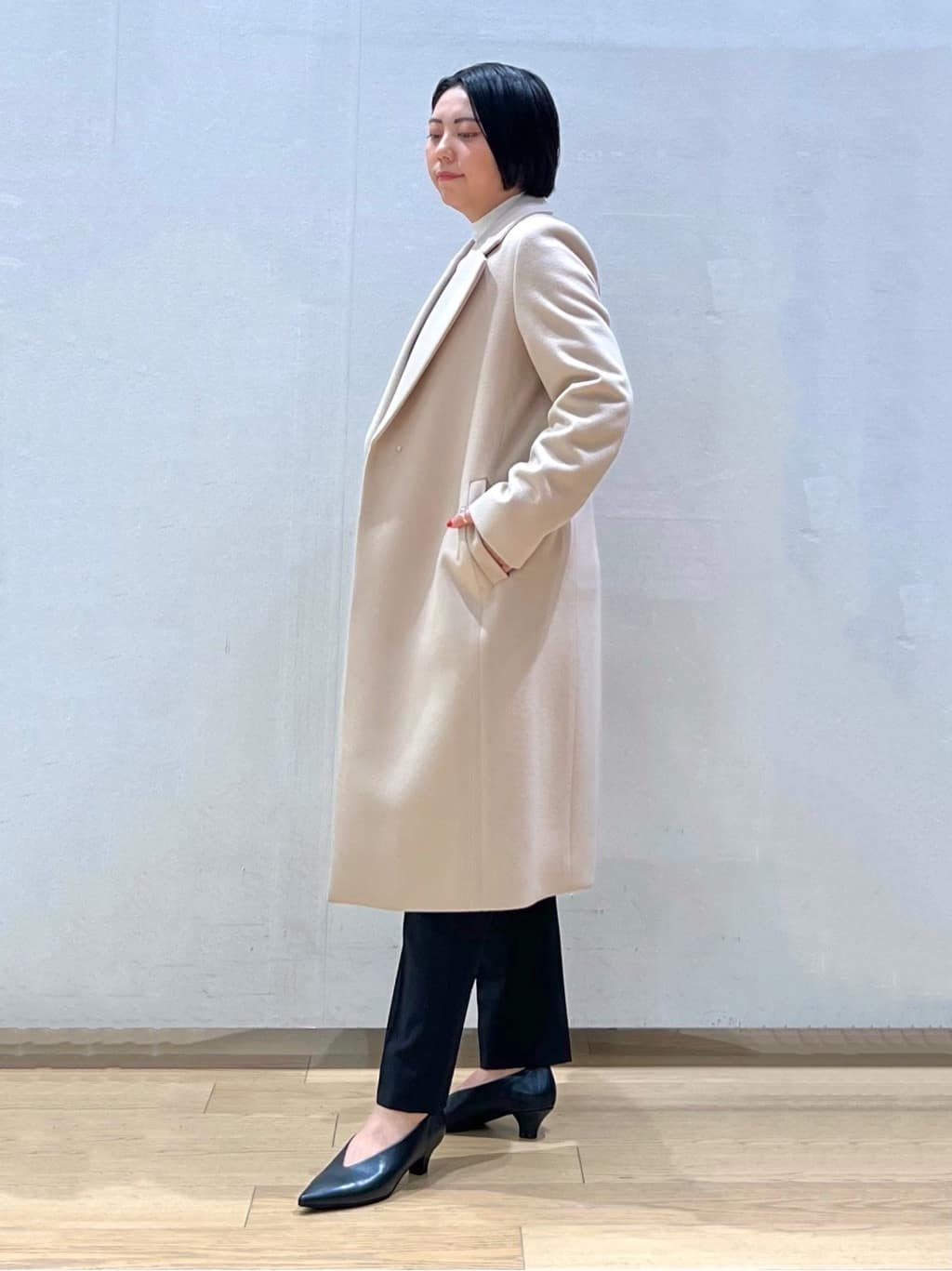 shimaさんの「INDIVI｜【洗える/UVケア/エコ/日本製】ストレッチノーカラージャケット」を使ったコーディネート