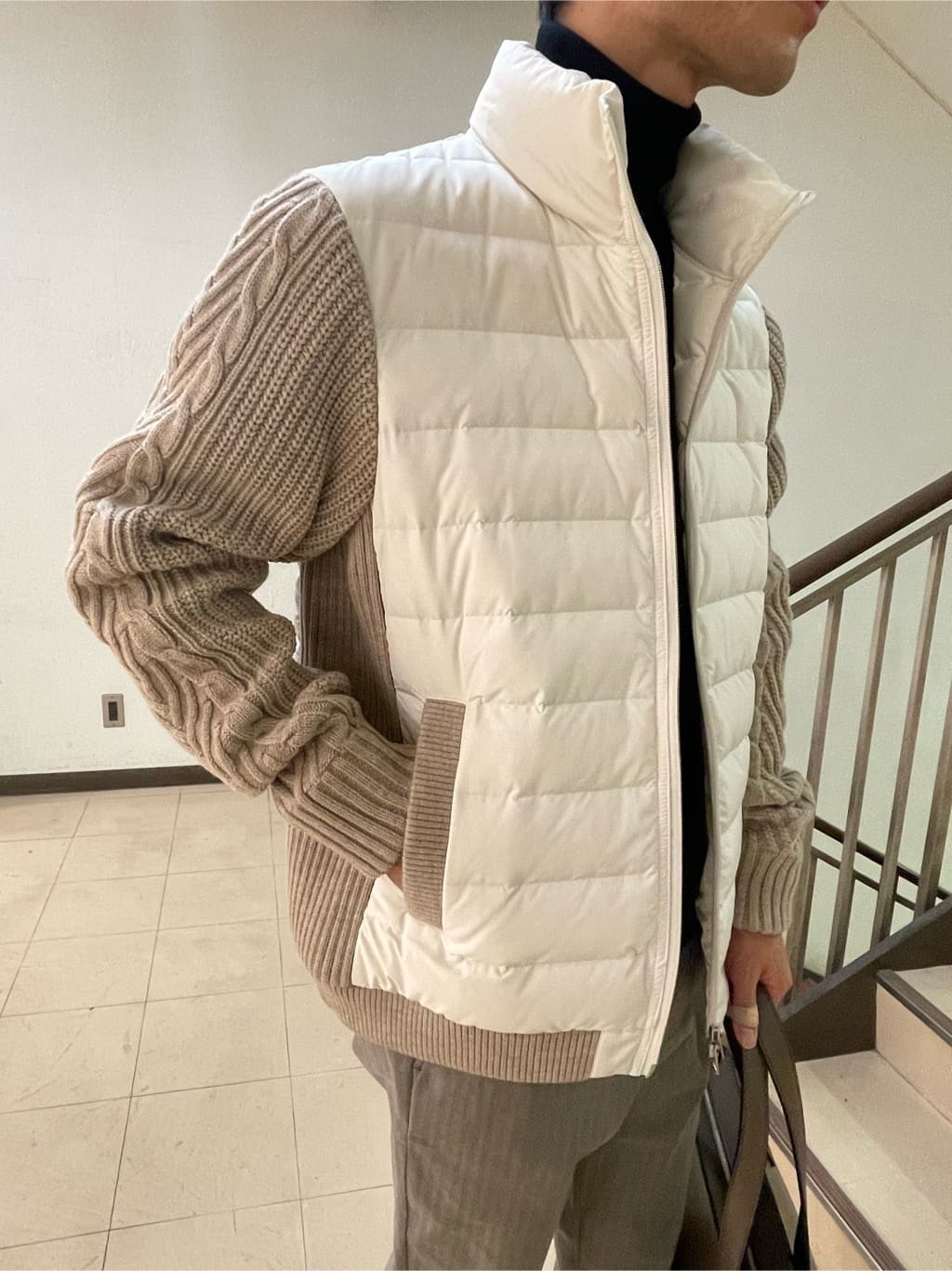 Okdさんの「TAKEO KIKUCHI｜【Made in JAPAN】播州織 ヘリンボン ストレート パンツ」を使ったコーディネート