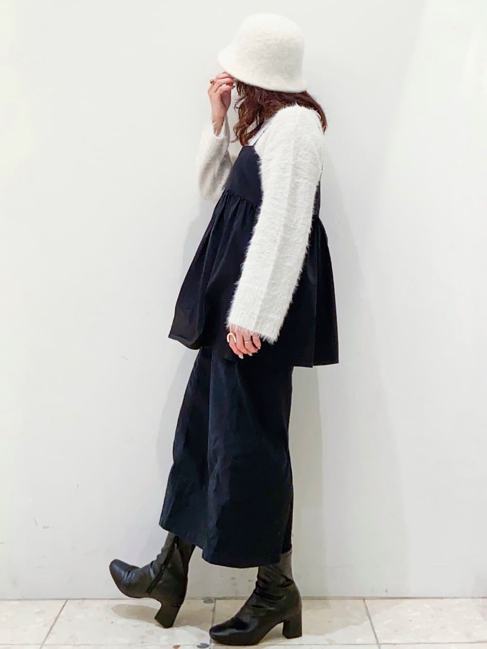 mameさんの「OPAQUE.CLIP｜オーガニックコットン混 ベイカースカート【洗濯機洗い可／ストレッチ】」を使ったコーディネート