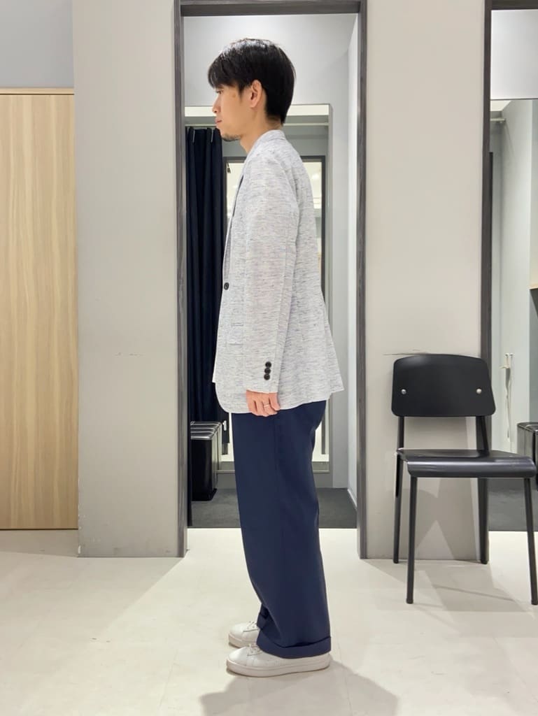 わいずみさんの「TAKEO KIKUCHI｜【尾州織】リネンブレンド メッシュ ジャケット」を使ったコーディネート