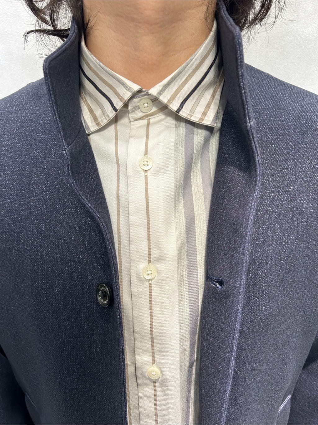 たけるしさんの「TAKEO KIKUCHI｜【DOWN FABRIC】ダウンファブリック スタンドカラーブルゾン」を使ったコーディネート