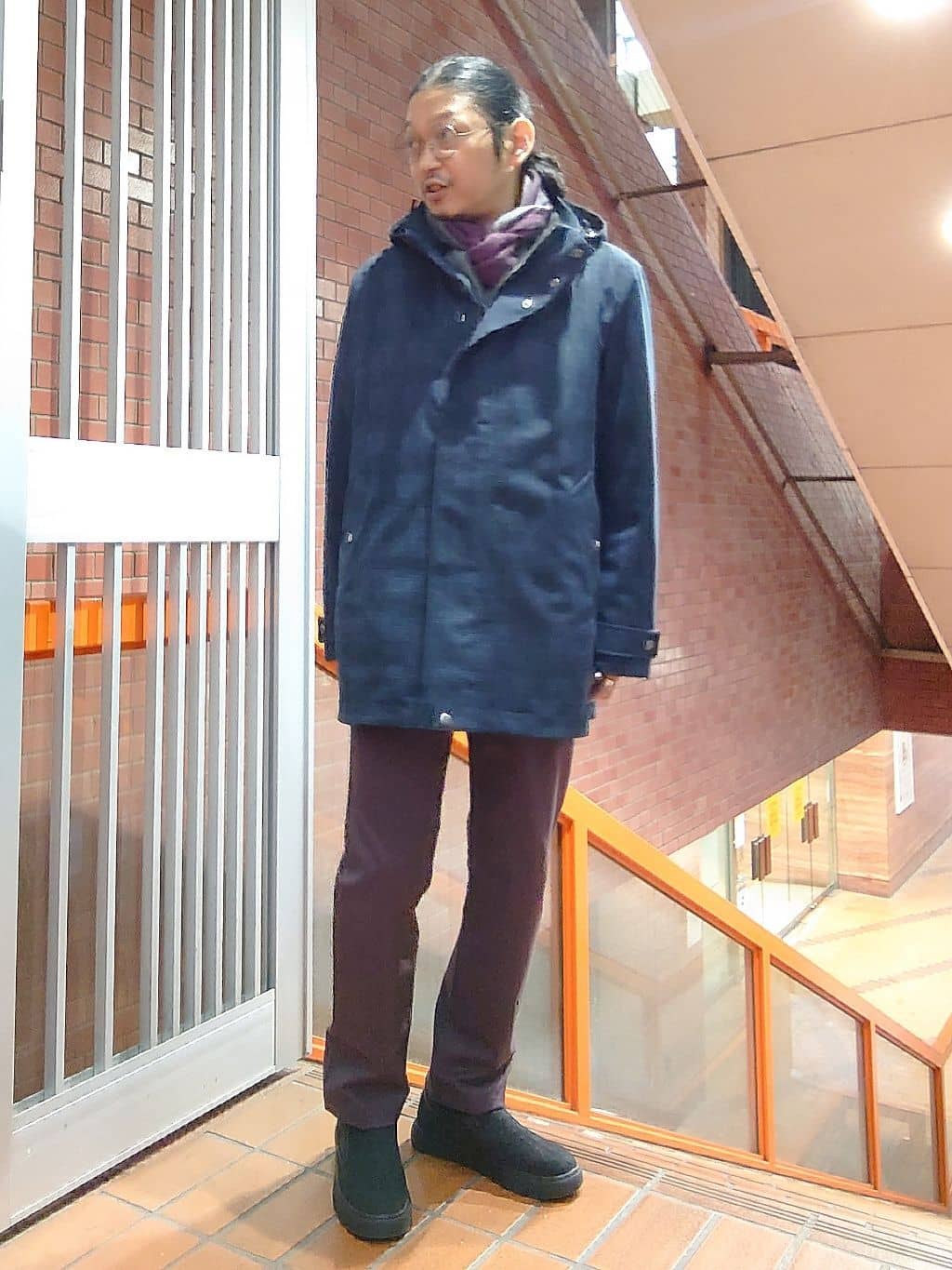 かしげるさんの「TAKEO KIKUCHI｜【全7サイズ&times;8色展開！】トップマルチヘリンボン パンツ」を使ったコーディネート