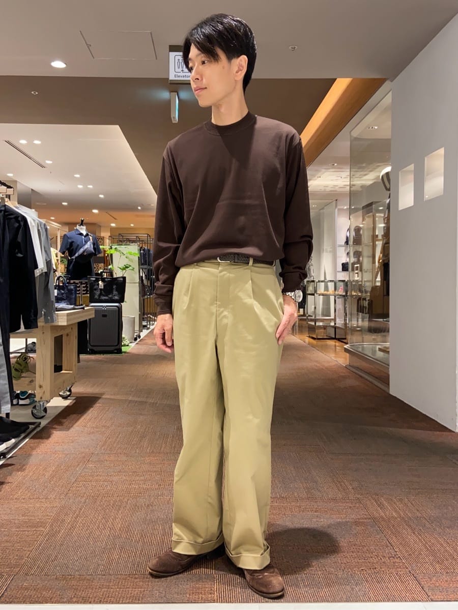 わいずみさんの「TAKEO KIKUCHI｜【GIFT】レザーメッシュベルト」を使ったコーディネート