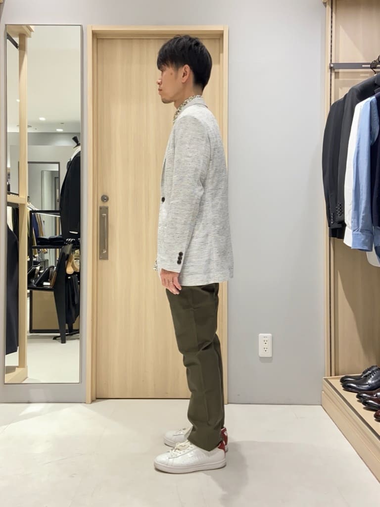 わいずみさんの「TAKEO KIKUCHI｜【尾州織】リネンブレンド メッシュ ジャケット」を使ったコーディネート
