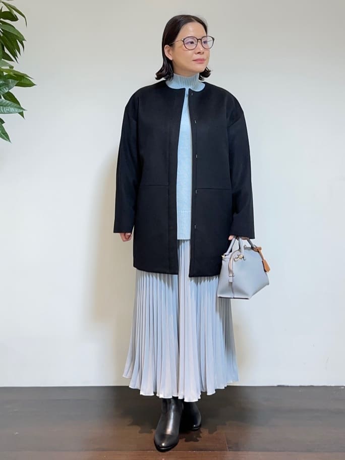 Asamiさんの「UNTITLED｜【日本製／2WAY衿】スタンドカラー ロングコート」を使ったコーディネート