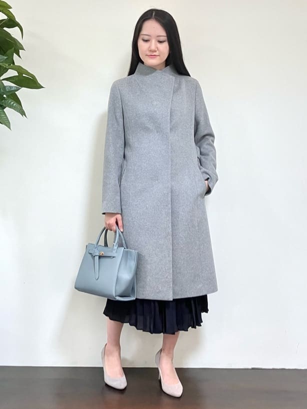 カレンさんの「UNTITLED｜【日本製／2WAY衿】スタンドカラー ロングコート」を使ったコーディネート