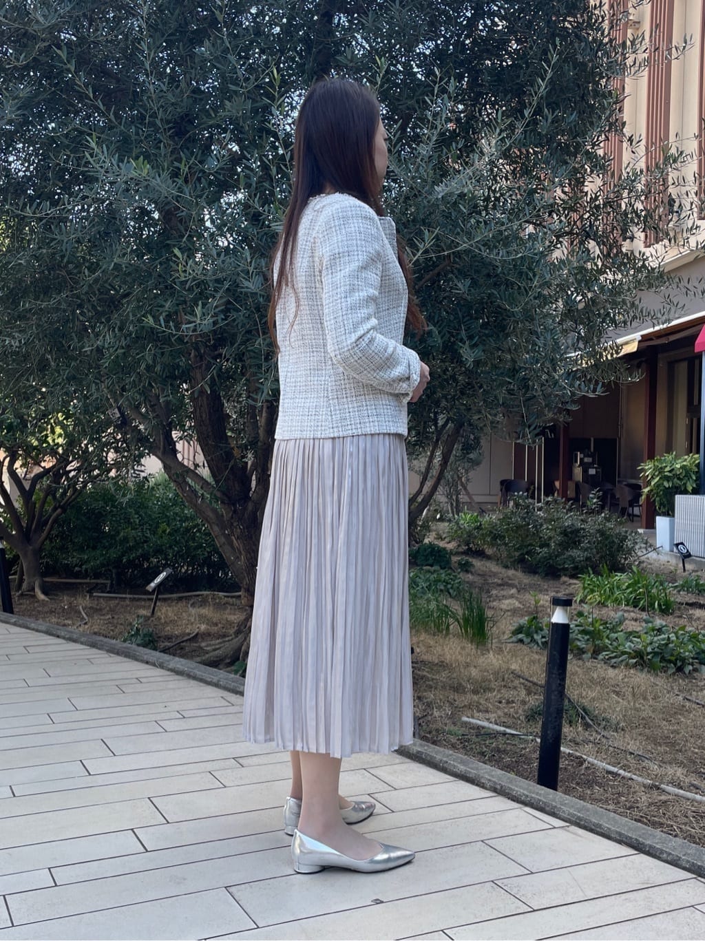 mizukiさんの「INDIVI｜【セレモニーにおすすめ！】パール調トップネックレス」を使ったコーディネート