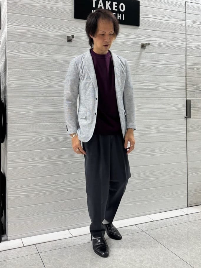 井出恭輔さんの「TAKEO KIKUCHI｜【尾州織】リネンブレンド メッシュ ジャケット」を使ったコーディネート