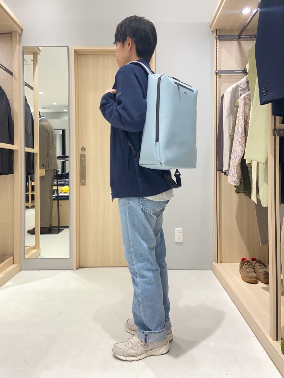わいずみさんの「TAKEO KIKUCHI｜【撥水】ライトウェイト バックパック」を使ったコーディネート