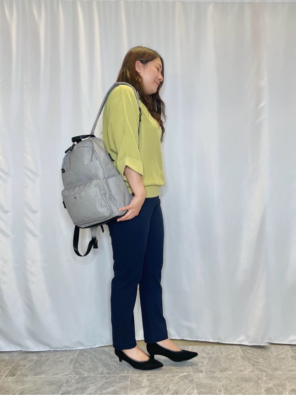 Ayaさんの「SHOO･LA･RUE｜【SS-3L/無理せずスリム】 ぐんぐん伸びる イージーテーパードパンツ」を使ったコーディネート