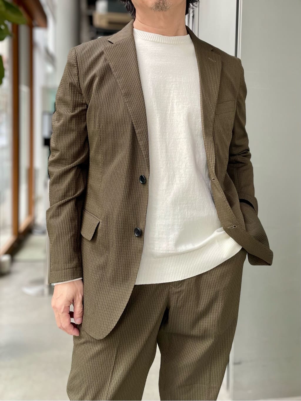 デザイナーTAKEman さんの「TAKEO KIKUCHI｜フルベジタンニンレザー バックパック」を使ったコーディネート