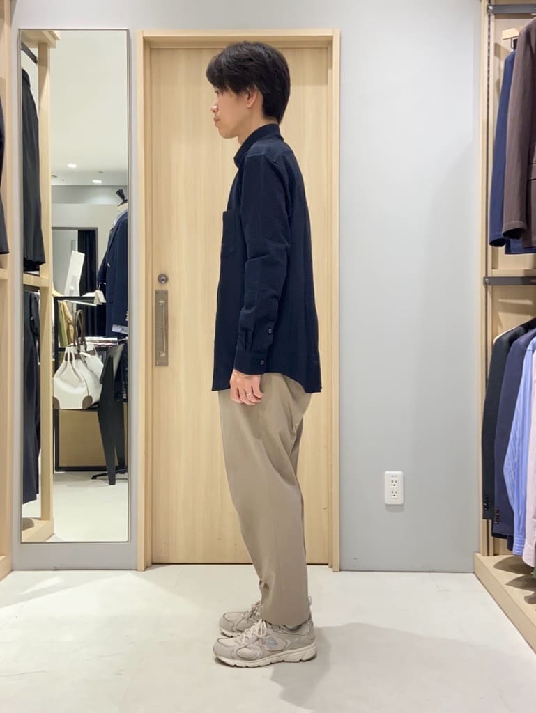 わいずみさんの「TAKEO KIKUCHI｜【抗菌防臭/シーズンレス】シアサッカー ジャージシャツ」を使ったコーディネート