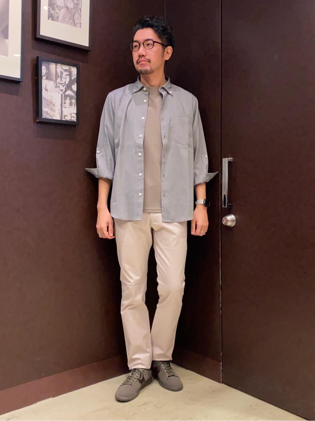 shuheiさんの「TAKEO KIKUCHI｜【全7サイズ&times;8色展開！】トップマルチヘリンボン パンツ」を使ったコーディネート