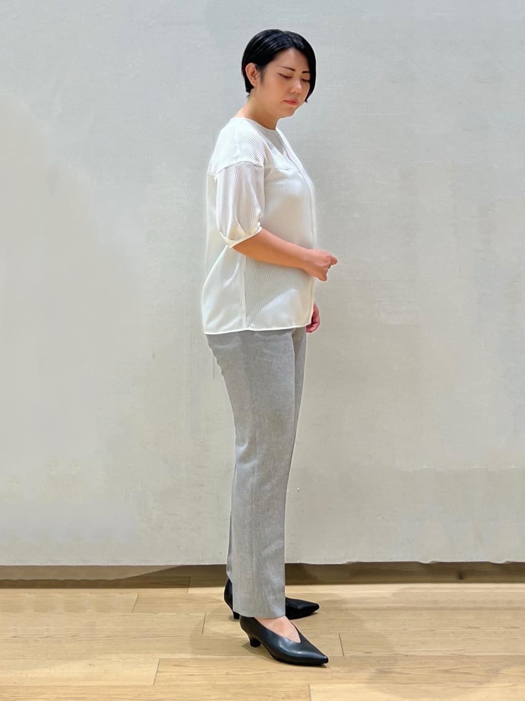 shimaさんの「INDIVI｜【洗える/通勤/UVケア/日本製】ストレッチテーラードジャケット」を使ったコーディネート