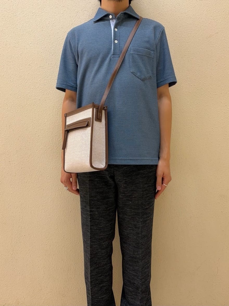 及川さんの「TAKEO KIKUCHI｜【抗菌防臭／9色5サイズ展開】ハニカムメランジ ポロシャツ」を使ったコーディネート