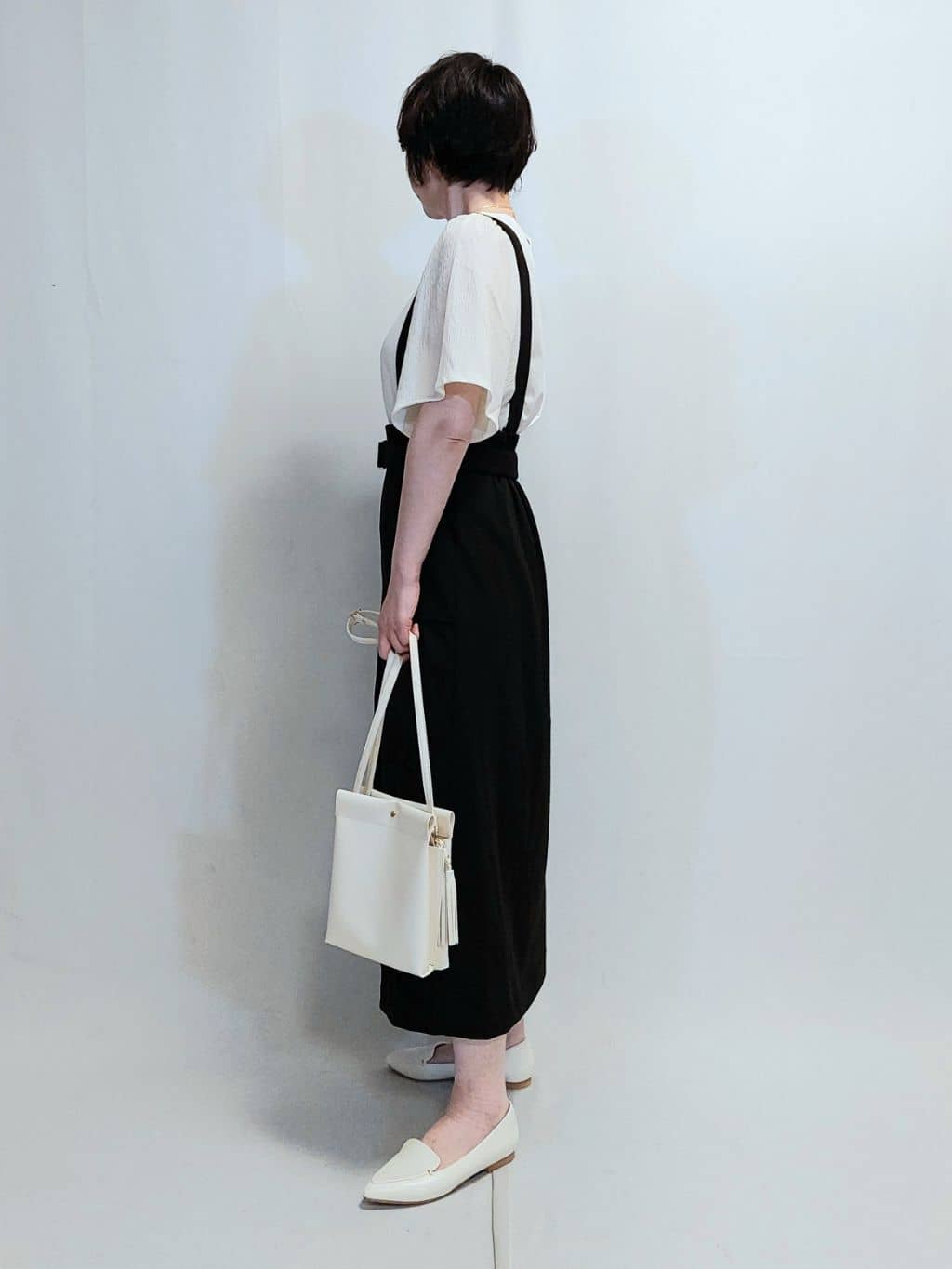aidaさんの「grove｜メタルパーツローファーパンプス【晴雨兼用】」を使ったコーディネート
